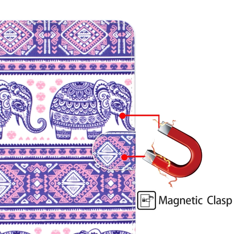 Colored Pattern Drawing Horizontal Flip PU Leather Case with Three-folding Holder for 10 inch Tablet PC(Totem elephants) - 10 - 11 inch by PMC TechLife | Online Shopping South Africa | PMC TechLife | Buy Now Pay Later Mobicred