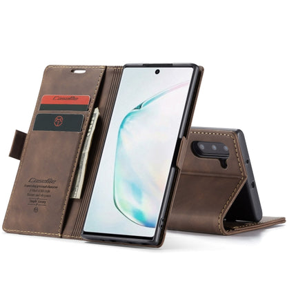 CaseMe-013 Multifunctional Horizontal Flip Leather Case with Card Slot & Holder for Galaxy Note 10(Coffee) - Galaxy Phone Cases by CaseMe | Online Shopping South Africa | PMC Jewellery | Buy Now Pay Later Mobicred