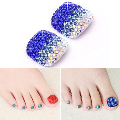 2 PCS Crystal Fake Nail Art Tips Rhinestone Full Cover Toenails Decals Stickers(NO:28) - Nail Stickers by PMC Jewellery | Online Shopping South Africa | PMC Jewellery | Buy Now Pay Later Mobicred