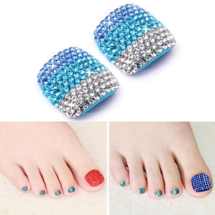 2 PCS Crystal Fake Nail Art Tips Rhinestone Full Cover Toenails Decals Stickers(NO:20) - Nail Stickers by PMC Jewellery | Online Shopping South Africa | PMC Jewellery | Buy Now Pay Later Mobicred