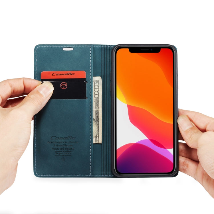 CaseMe-013 Multifunctional Horizontal Flip Leather Case with Card Slot & Holder & Wallet for iPhone 11 Pro(Blue) - iPhone 11 Pro Cases by CaseMe | Online Shopping South Africa | PMC Jewellery | Buy Now Pay Later Mobicred