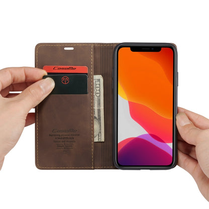 CaseMe-013 Multifunctional Horizontal Flip Leather Case with Card Slot & Holder & Wallet for iPhone 11(coffee) - iPhone 11 Cases by CaseMe | Online Shopping South Africa | PMC Jewellery | Buy Now Pay Later Mobicred