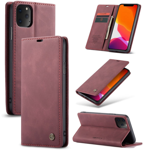 CaseMe-013 Multifunctional Horizontal Flip Leather Case with Card Slot & Holder & Wallet for iPhone 11 Pro Max(Wine) - iPhone 11 Pro Max Cases by CaseMe | Online Shopping South Africa | PMC Jewellery | Buy Now Pay Later Mobicred