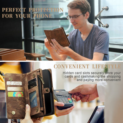 For iPhone 11 Pro CaseMe-008 Detachable Multifunctional Horizontal Flip Leather Case with Card Slot & Holder & Zipper Wallet & Photo Frame (Brown) - iPhone 11 Pro Cases by CaseMe | Online Shopping South Africa | PMC Jewellery | Buy Now Pay Later Mobicred