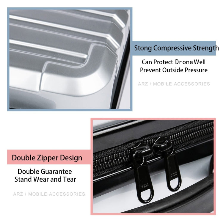 ls-S004 Portable Waterproof Drone Handbag Storage Bag for DJI Mavic Mini 2(Silver +Red Liner) - free shipping - PMC TechLife - Order now!