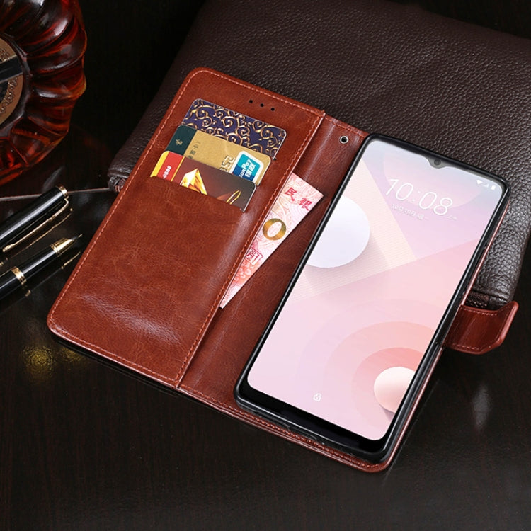 For HTC Desire 20+ idewei Crazy Horse Texture Horizontal Flip Leather Case with Holder & Card Slots & Wallet(Brown) - free shipping - PMC Jewellery - Order now!