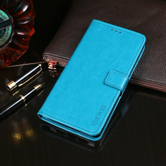 For HTC Desire 20+ idewei Crazy Horse Texture Horizontal Flip Leather Case with Holder & Card Slots & Wallet(Sky Blue) - HTC by idewei | Online Shopping South Africa | PMC Jewellery | Buy Now Pay Later Mobicred