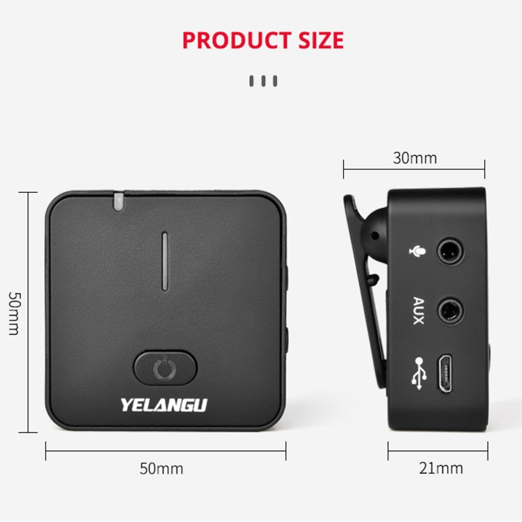 YELANGU MX5 2.4G Live Broadcast Interview Wireless Recording Camera Microphone, 1 Receiver to 1 Transmitter - Microphone by YELANGU | Online Shopping South Africa | PMC Jewellery | Buy Now Pay Later Mobicred