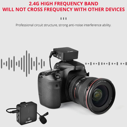 YELANGU MX5 2.4G Live Broadcast Interview Wireless Recording Camera Microphone, 1 Receiver to 1 Transmitter - Microphone by YELANGU | Online Shopping South Africa | PMC Jewellery | Buy Now Pay Later Mobicred