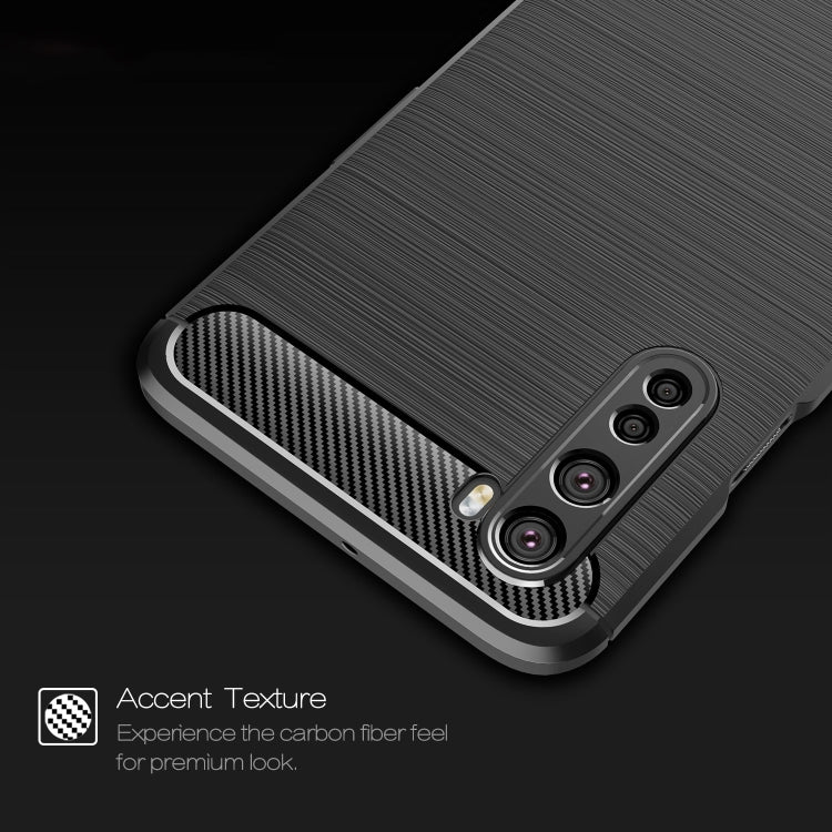 For OnePlus Nord Brushed Texture Carbon Fiber TPU Case(Navy Blue) - OnePlus Cases by PMC TechLife | Online Shopping South Africa | PMC TechLife
