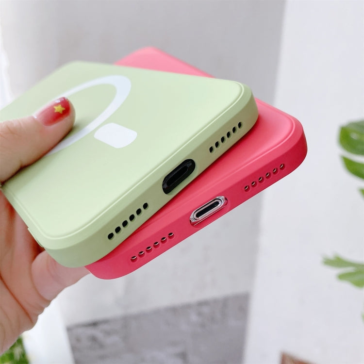 For iPhone X / XS Liquid Silicone Full Coverage Shockproof Magsafe Case(Beige) - More iPhone Cases by PMC TechLife | Online Shopping South Africa | PMC TechLife