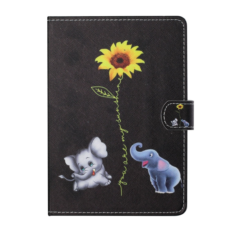 For 10 inch Tablet PC Universal Colored Drawing Horizontal Flip Leather Case with Holder & Card Slots(Elephant) - 10 - 11 inch by PMC TechLife | Online Shopping South Africa | PMC TechLife | Buy Now Pay Later Mobicred