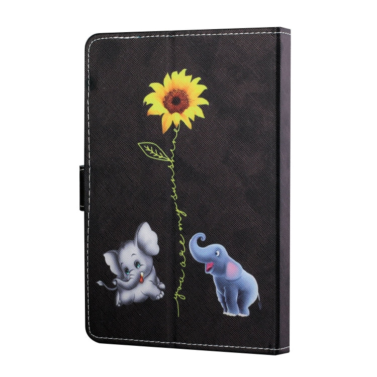 For 10 inch Tablet PC Universal Colored Drawing Horizontal Flip Leather Case with Holder & Card Slots(Elephant) - 10 - 11 inch by PMC TechLife | Online Shopping South Africa | PMC TechLife | Buy Now Pay Later Mobicred