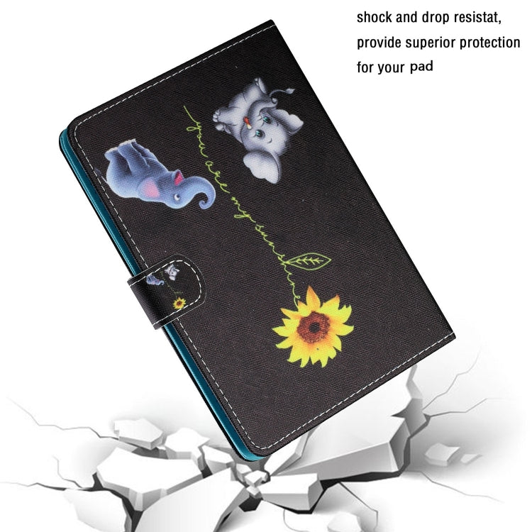 For 10 inch Tablet PC Universal Colored Drawing Horizontal Flip Leather Case with Holder & Card Slots(Elephant) - 10 - 11 inch by PMC TechLife | Online Shopping South Africa | PMC TechLife | Buy Now Pay Later Mobicred