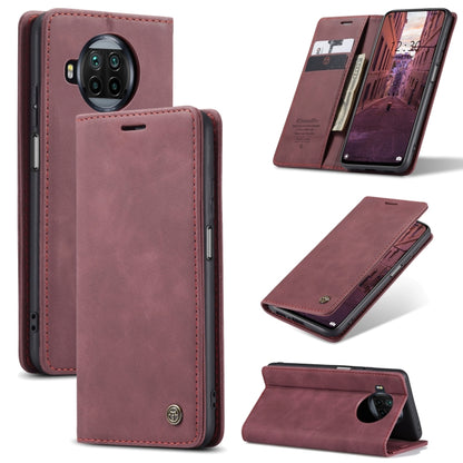 For Xiaomi Mi 10T Lite 5G CaseMe-013 Multifunctional Retro Frosted Horizontal Flip Leather Case with Card Slot & Holder & Wallet(Wine Red) - Xiaomi Cases by CaseMe | Online Shopping South Africa | PMC Jewellery | Buy Now Pay Later Mobicred