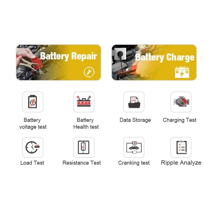 KONNWEI KW510 3 in 1 Car Battery Tester / Charger / Repairer, Support 8 Languages(US Plug) - free shipping - PMC TechLife - Order now!