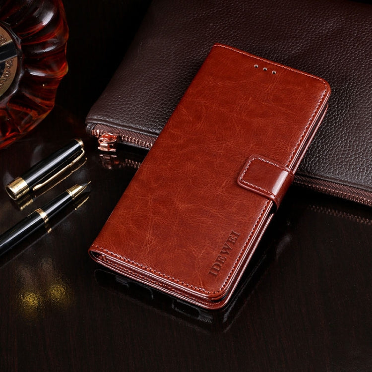 For Cubot C30 idewei Crazy Horse Texture Horizontal Flip Leather Case with Holder & Card Slots & Wallet(Brown) - More Brand by idewei | Online Shopping South Africa | PMC Jewellery | Buy Now Pay Later Mobicred