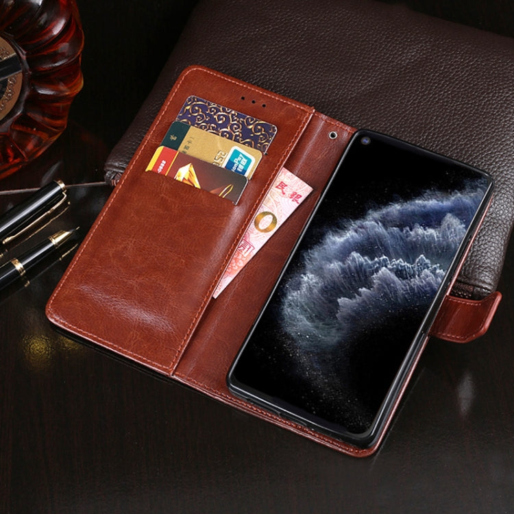 For Cubot C30 idewei Crazy Horse Texture Horizontal Flip Leather Case with Holder & Card Slots & Wallet(Brown) - More Brand by idewei | Online Shopping South Africa | PMC Jewellery | Buy Now Pay Later Mobicred