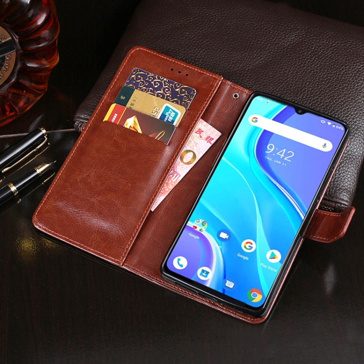 For UMIDIGI A7S idewei Crazy Horse Texture Horizontal Flip Leather Case with Holder & Card Slots & Wallet(Dark Blue) - More Brand by idewei | Online Shopping South Africa | PMC Jewellery | Buy Now Pay Later Mobicred