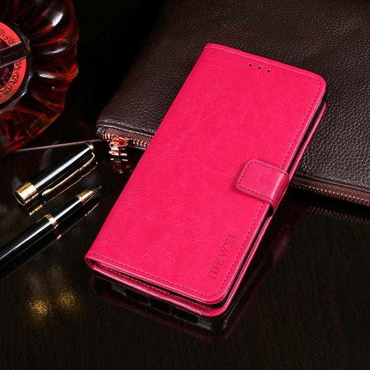 For UMIDIGI A7S idewei Crazy Horse Texture Horizontal Flip Leather Case with Holder & Card Slots & Wallet(Rose Red) - More Brand by idewei | Online Shopping South Africa | PMC Jewellery | Buy Now Pay Later Mobicred