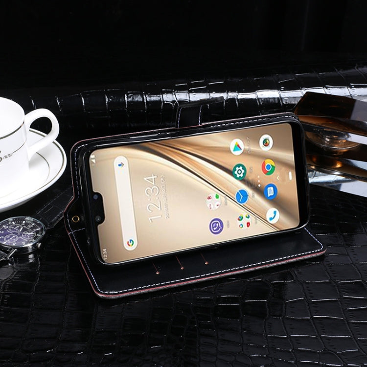 For Fujitsu Arrows RX idewei Crocodile Texture Horizontal Flip Leather Case with Holder & Card Slots & Wallet(Dark Blue) - free shipping - PMC Jewellery - Order now!