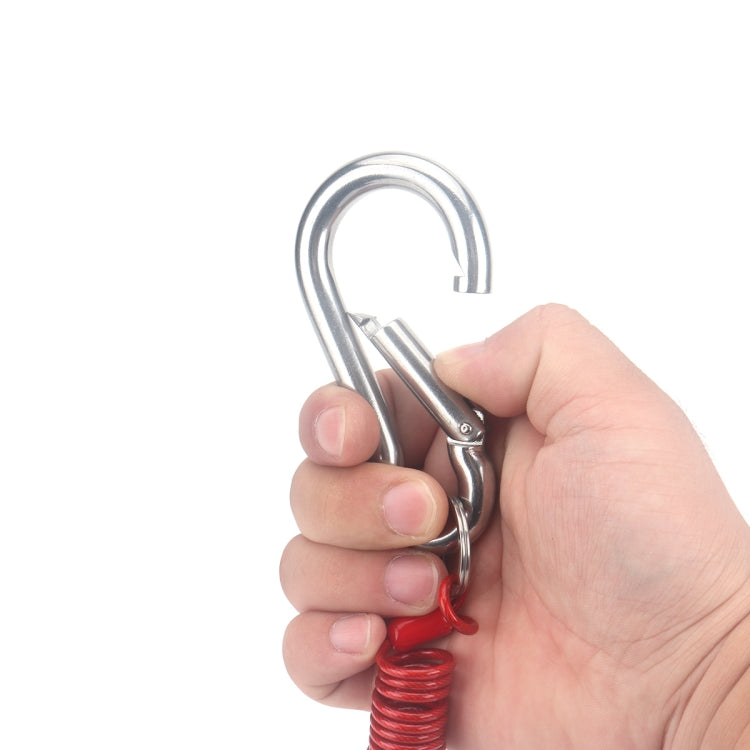 RV Trailer Spring Safety Rope Breakaway Cable, Safety Buckle Size:M8 x 80mm(Red) - Towing Bars by PMC TechLife | Online Shopping South Africa | PMC TechLife | Buy Now Pay Later Mobicred