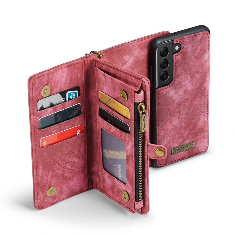 For Samsung Galaxy S21 5G CaseMe-008 Detachable Multifunctional Flip Leather Phone Case(Red) - Galaxy S21 5G Cases by CaseMe | Online Shopping South Africa | PMC Jewellery | Buy Now Pay Later Mobicred