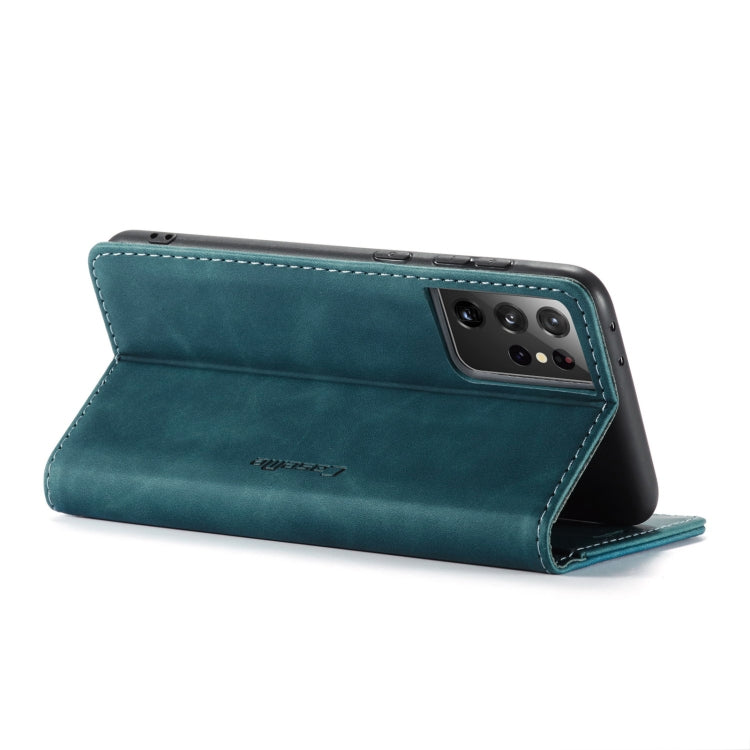 For Samsung Galaxy S21 Ultra 5G CaseMe 013 Multifunctional Horizontal Flip Leather Case with Holder & Card Slot & Wallet(Blue) - Galaxy S21 Ultra 5G Cases by CaseMe | Online Shopping South Africa | PMC Jewellery | Buy Now Pay Later Mobicred