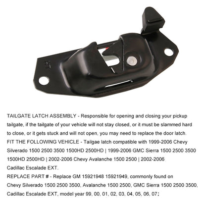 2 PCS Car Left and Right Tailgate Latch Lever for Chevrolet 15921948 / 15921949 - Locks & Hasps by PMC Jewellery | Online Shopping South Africa | PMC Jewellery