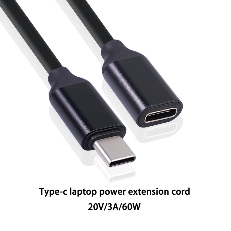 Type-C / USB-C Male to Female PD Power Extended Cable, Length:1m - Cable & Adapters by PMC TechLife | Online Shopping South Africa | PMC TechLife | Buy Now Pay Later Mobicred