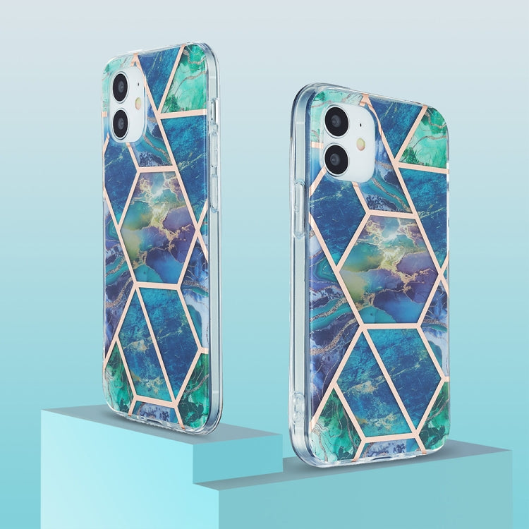 For iPhone 12 Pro Max 3D Electroplating Marble Pattern TPU Protective Case(Dark Green) - iPhone 12 Pro Max Cases by PMC TechLife | Online Shopping South Africa | PMC TechLife | Buy Now Pay Later Mobicred