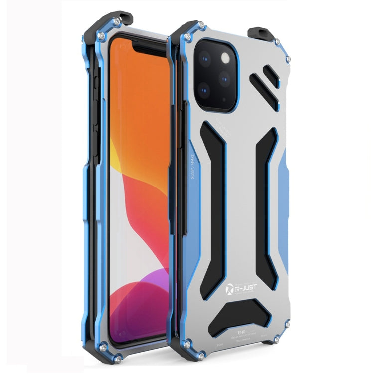 For iPhone 11 R-JUST Shockproof Dustproof Armor Metal Protective Case(Blue) - iPhone 11 Cases by R-JUST | Online Shopping South Africa | PMC Jewellery