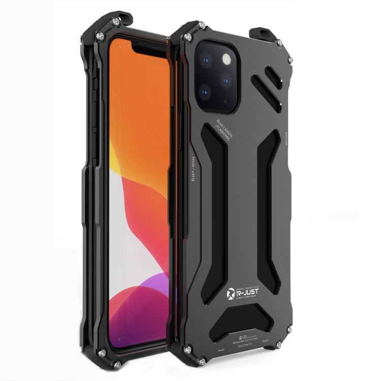 For iPhone 11 Pro Max R-JUST Shockproof Dustproof Armor Metal Protective Case(Black) - iPhone 11 Pro Max Cases by R-JUST | Online Shopping South Africa | PMC Jewellery