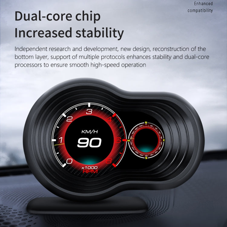 F9 OBD2 Car HUD Head-up Display Speed / Water Temperature / Voltage Display - Head Up Display System by PMC TechLife | Online Shopping South Africa | PMC TechLife | Buy Now Pay Later Mobicred