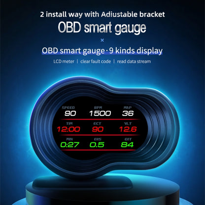 F9 OBD2 Car HUD Head-up Display Speed / Water Temperature / Voltage Display - Head Up Display System by PMC Jewellery | Online Shopping South Africa | PMC Jewellery | Buy Now Pay Later Mobicred