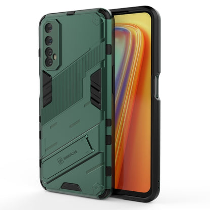 For OPPO Realme 7 Punk Armor 2 in 1 PC + TPU Shockproof Case with Invisible Holder(Green) - Realme Cases by PMC Jewellery | Online Shopping South Africa | PMC Jewellery | Buy Now Pay Later Mobicred