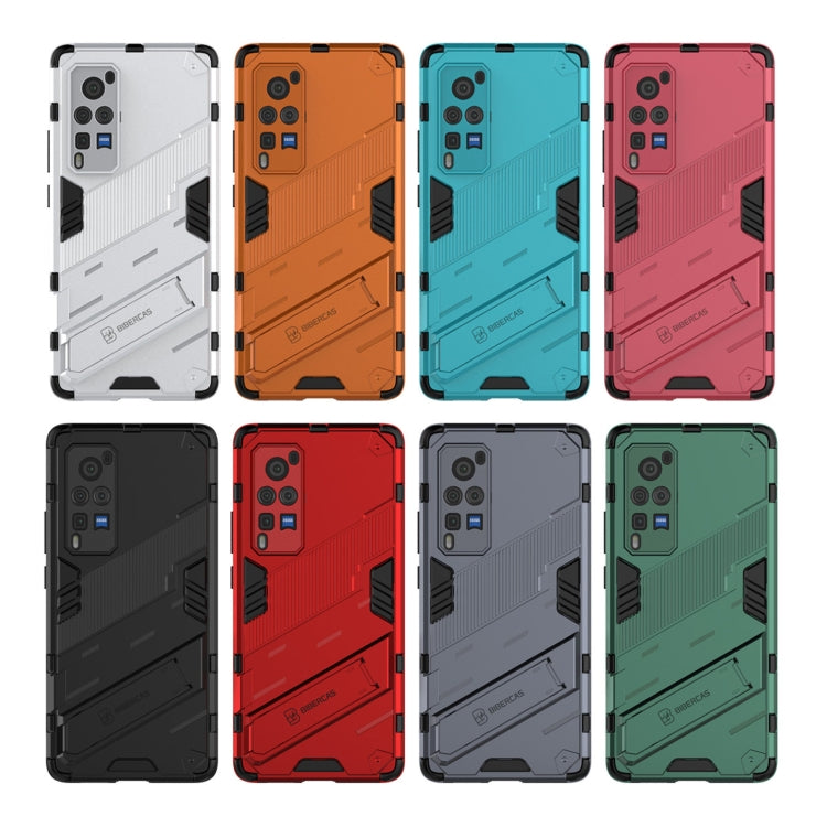 Punk Armor 2 in 1 PC + TPU Shockproof Case with Invisible Holder For vivo X60 Pro(Rose Red) - vivo Cases by PMC TechLife | Online Shopping South Africa | PMC TechLife