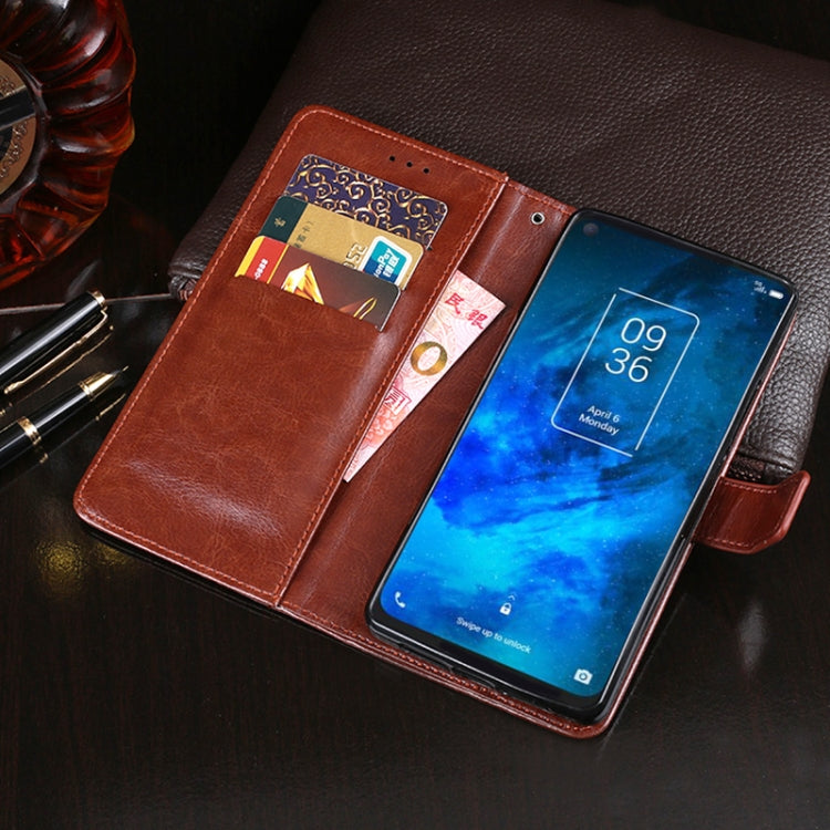 For TCL 10 5G idewei Crazy Horse Texture Horizontal Flip Leather Case with Holder & Card Slots & Wallet(White) - free shipping - PMC Jewellery - Order now!