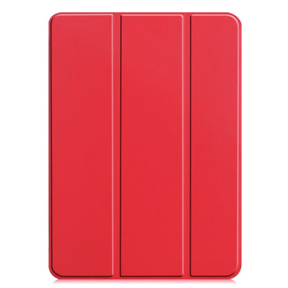 For  iPad Air 13 2024 / Pro 12.9 2022 Custer Texture 3-folding Smart Leather Tablet Case(Red) - iPad Pro 12.9 (2022/2021) Cases by PMC Jewellery | Online Shopping South Africa | PMC Jewellery | Buy Now Pay Later Mobicred