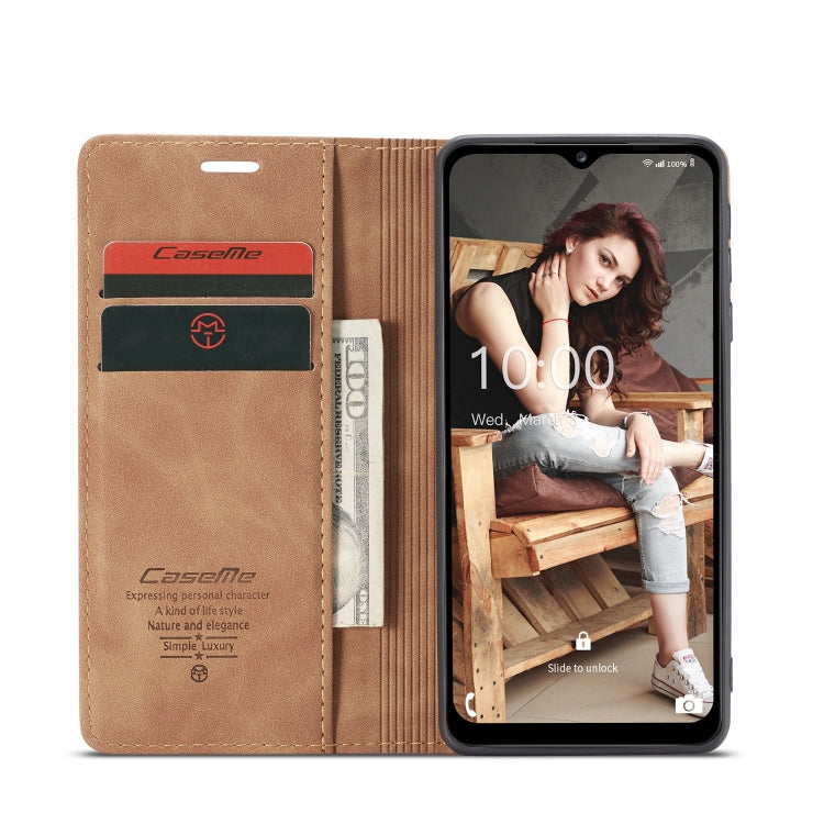 For Samsung Galaxy A12 CaseMe 013 Multifunctional Horizontal Flip Leather Case with Holder & Card Slot & Wallet(Brown) - Galaxy Phone Cases by CaseMe | Online Shopping South Africa | PMC Jewellery | Buy Now Pay Later Mobicred