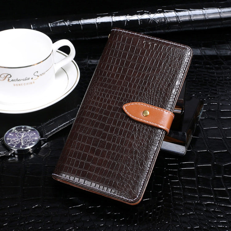 For Blackview A80S idewei Crocodile Texture Horizontal Flip Leather Case with Holder & Card Slots & Wallet(Dark Brown) - More Brand by idewei | Online Shopping South Africa | PMC TechLife | Buy Now Pay Later Mobicred