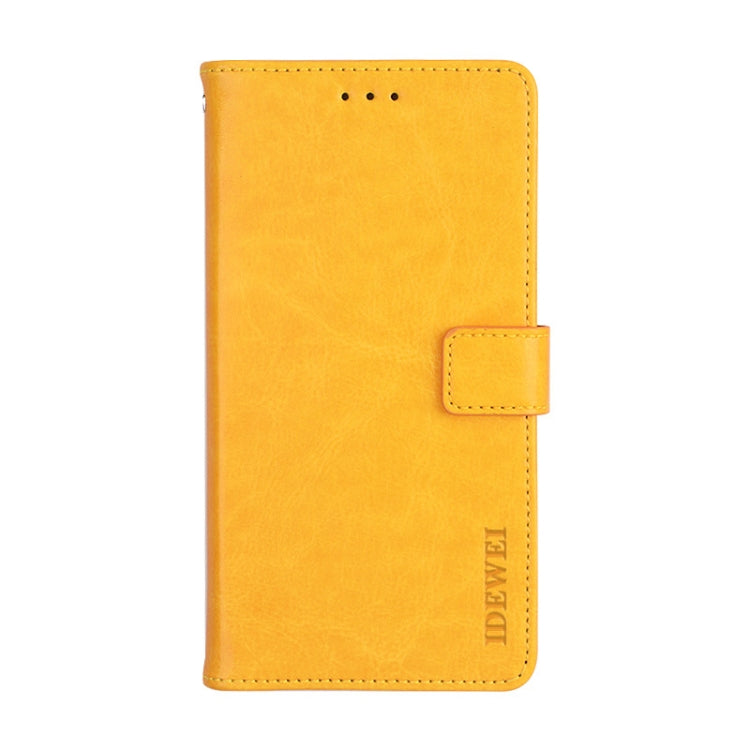 For Blackview A80S idewei Crazy Horse Texture Horizontal Flip Leather Case with Holder & Card Slots & Wallet(Yellow) - More Brand by idewei | Online Shopping South Africa | PMC Jewellery | Buy Now Pay Later Mobicred