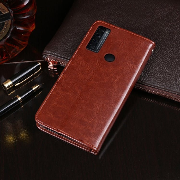 For TCL 20 SE idewei Crazy Horse Texture Horizontal Flip Leather Case with Holder & Card Slots & Wallet(Sky Blue) - TCL by idewei | Online Shopping South Africa | PMC Jewellery | Buy Now Pay Later Mobicred