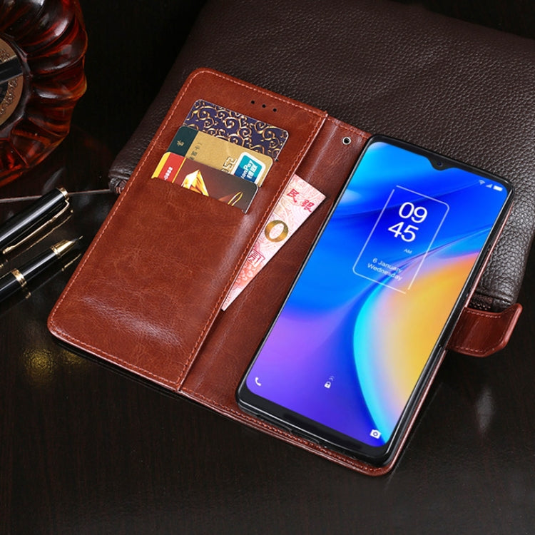 For TCL 20 SE idewei Crazy Horse Texture Horizontal Flip Leather Case with Holder & Card Slots & Wallet(White) - More Brand by idewei | Online Shopping South Africa | PMC Jewellery | Buy Now Pay Later Mobicred