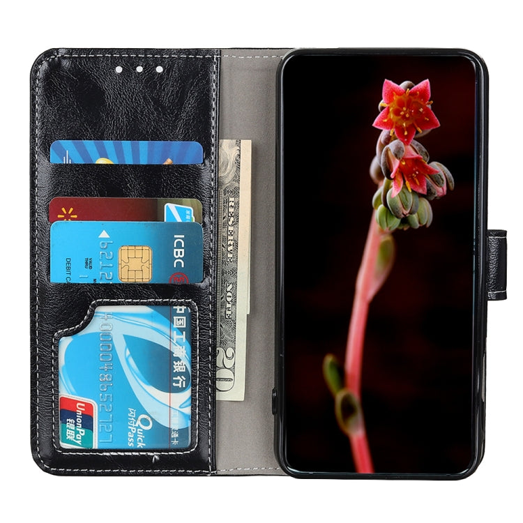 For OPPO A93 / A54 / A74 5G Retro Crazy Horse Texture Horizontal Flip Leather Case with Holder & Card Slots & Photo Frame & Wallet(Black) - OPPO Cases by PMC Jewellery | Online Shopping South Africa | PMC Jewellery | Buy Now Pay Later Mobicred