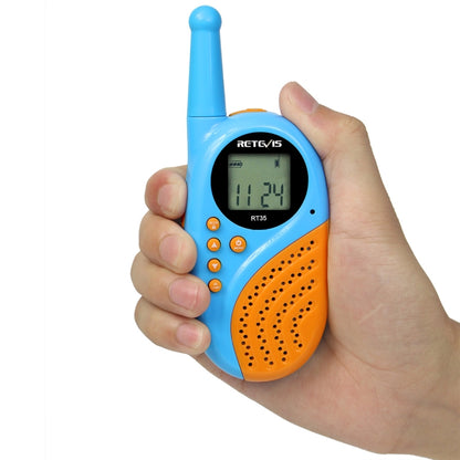 1 Pair RETEVIS RT35 0.5W US Frequency 462.550-467.7125MHz 22CH Handheld Children Walkie Talkie(Blue) - Children by RETEVIS | Online Shopping South Africa | PMC Jewellery | Buy Now Pay Later Mobicred