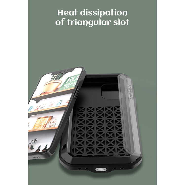 For iPhone 12 LOVE MEI Metal Shockproof Life Waterproof Dustproof Protective Case(Red) - iPhone 12 / 12 Pro Cases by LOVE MEI | Online Shopping South Africa | PMC TechLife | Buy Now Pay Later Mobicred