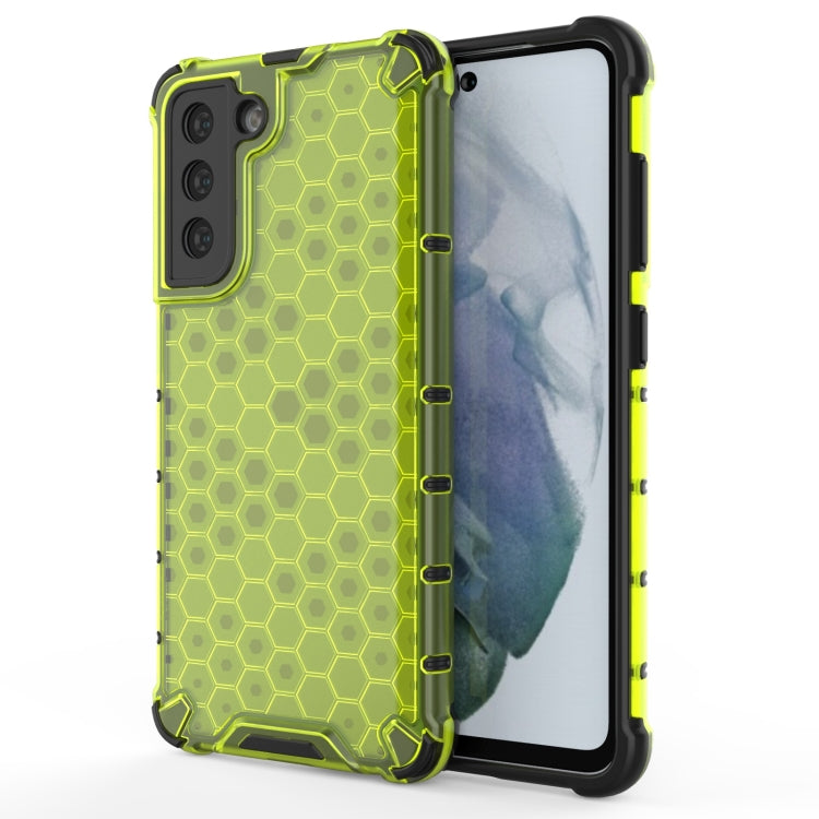 For Samsung Galaxy S21 FE Shockproof Honeycomb PC + TPU Case(Green) - Galaxy Phone Cases by PMC TechLife | Online Shopping South Africa | PMC TechLife | Buy Now Pay Later Mobicred