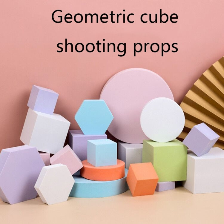 8 in 1 Different Sizes Geometric Cube Solid Color Photography Photo Background Table Shooting Foam Props(Light Pink) - free shipping - PMc TechLife - Order now!
