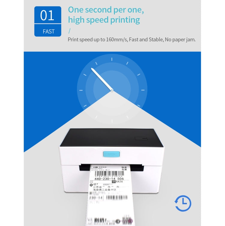 POS-9220 100x150mm Thermal Express Bill Self-adhesive Label Printer, USB with Holder Version, EU Plug - Receipt Printers by PMC Jewellery | Online Shopping South Africa | PMC Jewellery | Buy Now Pay Later Mobicred